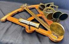 ⚜️Großer alter Nautischer Oktant ( Sextant ) Holz Messing 60 cm x 54 cm⚜️