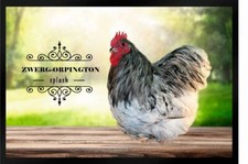 Fußmatte Türmatte Hühner Zwerg Orpington splash F1296