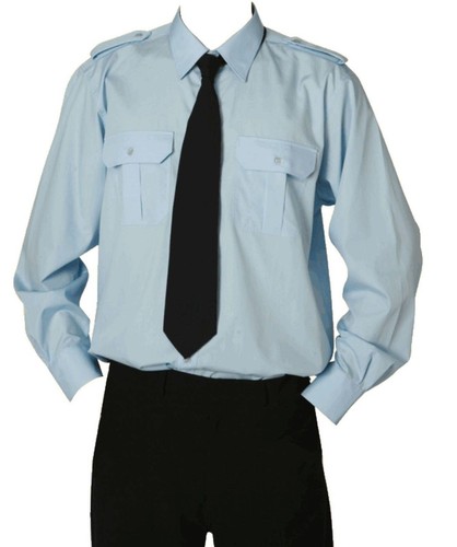 Blaues pilotenhemd uniformhemd - blaues,