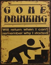 Retro Blechschild "Gone