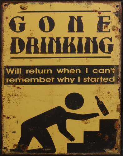 Retro blechschild gone - retro,