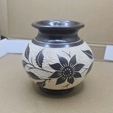 Vintage vase keramik sgraffito - vintage,