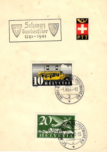 Schweiz 1941 ptt blatt - schweiz,