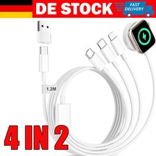4In2 Ladekabel Für Apple Watch Und Iphone 1.2M USB C Iwatch Ladegerät Mit Kabel
