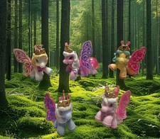 ❤️ 5 Filly Pferde mit Flügel - Schmetterlinge - Strass Steinchen ❤️