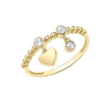 Herz Anhänger Ring 9ct