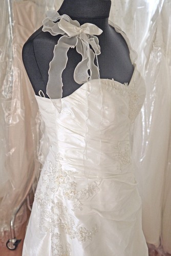 Brautkleid creme taft spitze - taft,