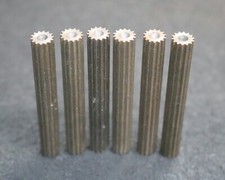 6x Stahl Zahnwelle S2M-14 Profil: S2M - 14 Zähne Gesamtlänge verzahnt 60mm