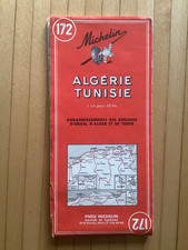 Michelin Tourenkarte Nr. 172 Algerien und Tunesien von 1958-1960