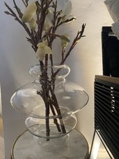 Glas Deko Blumen Vase Bubble