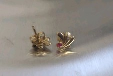 Echtgold Rubin Ohrstecker