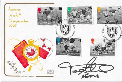 Euro 1996 postbrief signiert - postbrief,