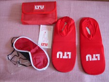 LTU  INT. AIRWAYS REISESET  90-er Augenklappe Schuhe Täschchen unbenützt Sammeln