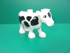 Lego 1x  Duplo 411J4 Kuh gefleckt neue Version rosa Euter Bauernhof (150722A)