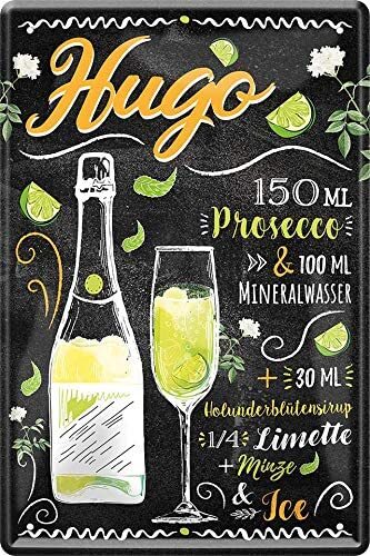 Blechschild hugo alkohol - blechschild,