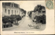 Ak Villiers sur Marne Val de Marne, Rue de la Station - 2598392