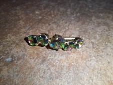 Bijouterie Schalspange Schalklammer bunt Rainbow Strass schillernd vintage alt