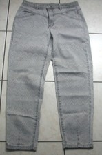 V "Buena Vista" graue, in sich gemusterte Jeans mit Metallstern hinten Gr. M