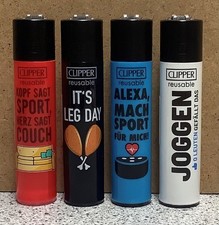 Clipper Classic Original Feuerzeug Serie "Slogan 38" 4 Stück Feuerzeuge