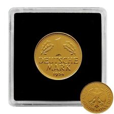 1 DM 1955 deutsche Mark Quadrum Kapsel 24 Karat vergoldet Geschenk 70.Geburtstag
