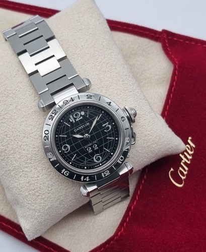Cartier pasha 35 gmt - cartier,