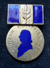 DDR Orden -  Johann Gottfried Herder Medaille -  1957 Gold -  GDSF Freundschaft