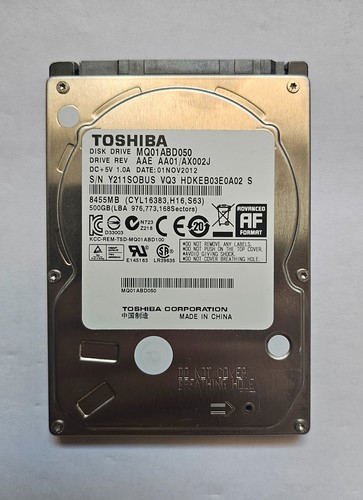 Toshiba 500gb sata hdd - toshiba,