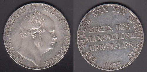 Münze ausbeutetaler 1858 - münze,,