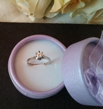 Weißgoldring,Solitärring mit