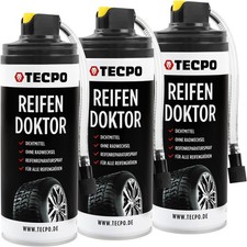 3x400ml TECPO REIFEN DOKTOR DICHTMITTEL PANNENHILFE REIFENDICHT AUTO FAHRRAD