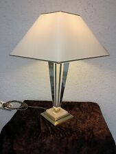 Große Tischlampen aus Acrylglas Plexiglas   & Messing Hollywood Regency 