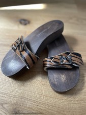 Retro Berkemann Pantoletten 39 Tigermuster Fell Gut Erhalten 70er Boho