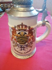Dr. Merkle Atelier Porzellan Bierkrug Sammlerbierkrug Zinndeckel Sachsen-Anhalt