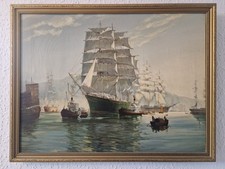 Original Ölgemälde - Schiff 'Thermopylen verlassen Foochow'