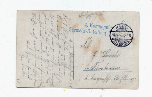 Marine feldpostkrte 1915 - marine,