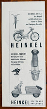 HEINKEL-Perle Moped HEINKEL-Tourist Roller - Reklame Werbung 1955