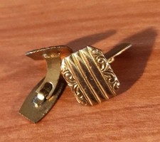 Manschettenknöpfe Metall goldfarben Vintage Unisex 1,8 cm x 1,5 cm