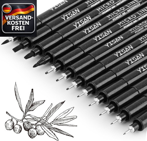 Fineliner set schwarz - fineliner, 12