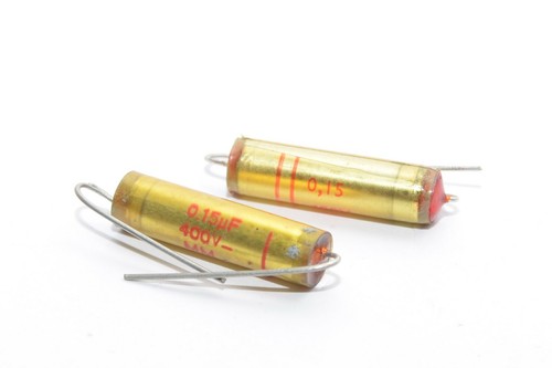 Vintage folien kondensator - 2x, folien-kondensator