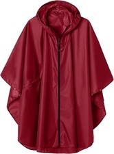 Original SAPHIROSE Regenponcho / Regencape  für unterwegs NEU - weinrot - Unisex