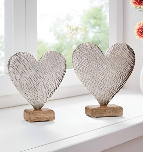 Deko figur herz aluminium - figur, "herz"