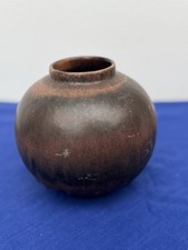 Vase Braun Rund  Handarbeit!!!