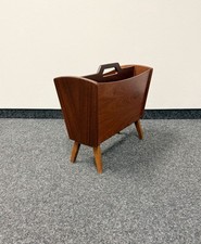 Dänisches Mid Century Teak Holz Zeitschriftenständer