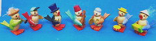 Osterschmuck Baumbehang Vögel musizierend Kapelle Erzgebirge 4cm 7x DDR /P1