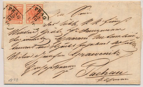 österreich 1853 3kr brief - Österreich,