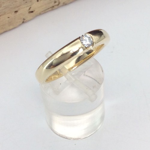 Solitär ring 585 14k gelbgold - solitär,