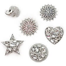 Strass Magnetbrosche Stern