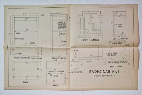 Odhams radio cabinet - radio,