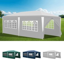 Pavillon Wasserdicht mit Seitenteilen Partyzelt Gartenzelt UV Schutz 3x3/3x6m