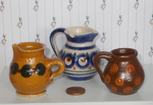 Handbemalte keramik krüge - 3,